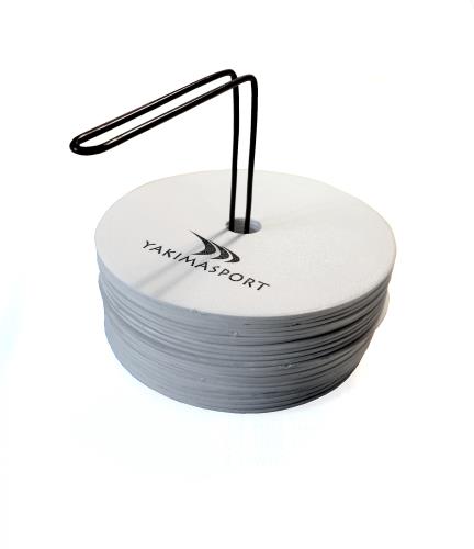 Znaczniki pola płaskie (maty znakujące) - zestaw 24 szt. białe